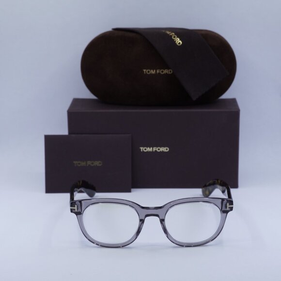 Tom Ford FT5807-B 020 Square Eyeglasses - Grey 50mm - Picture 2 of 7